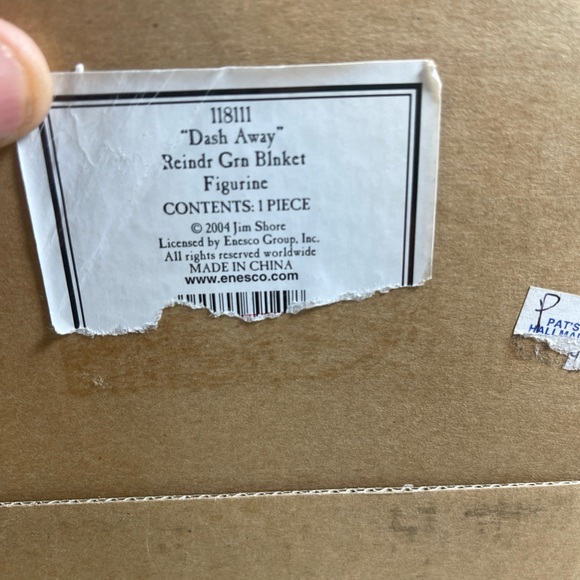 2004 Jim Shore Heartwood Creek Dash Away Reindeer Green Blanket 118111 w/ Box - Picture 14 of 14